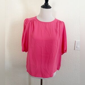 Marled Vibrant Pink Blouse